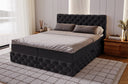 Eden Box Spring Bed in Velvet with Storage
