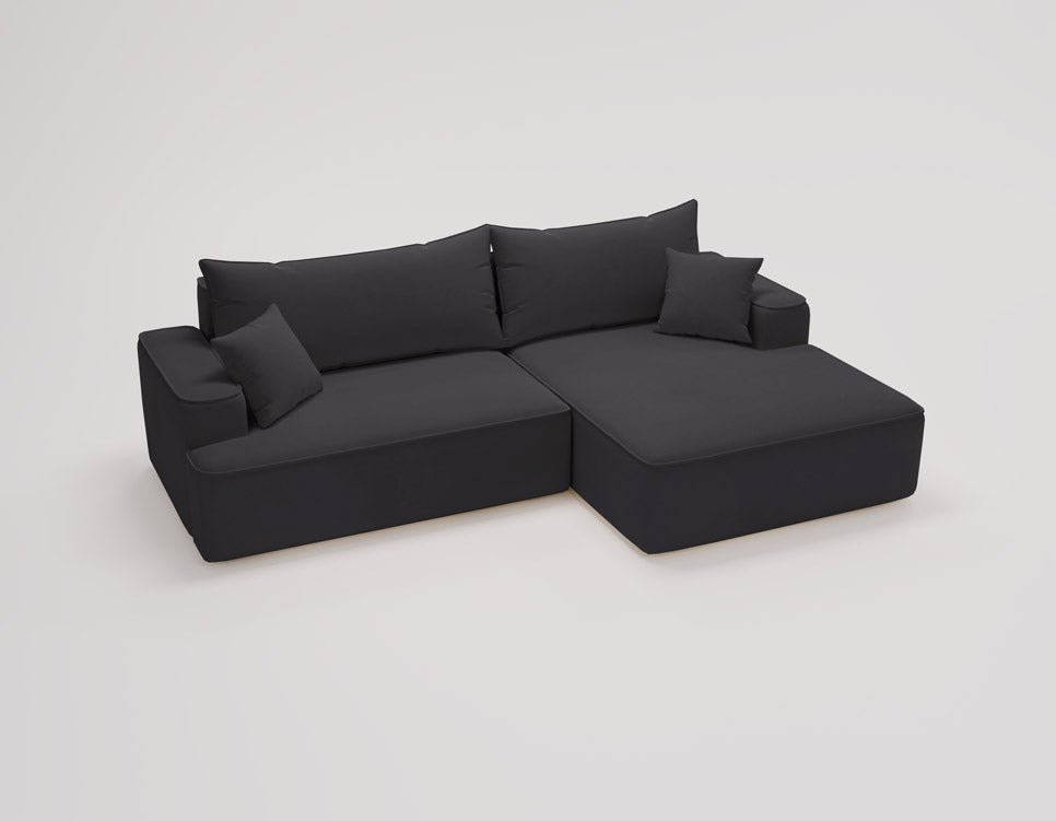 Designer Sofa Fresh in Velvet with Sleeper Function and Storage Space