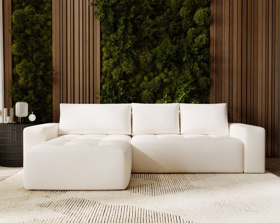 Designer Nordic Velvet Sofa with Sleeper Function and Storage