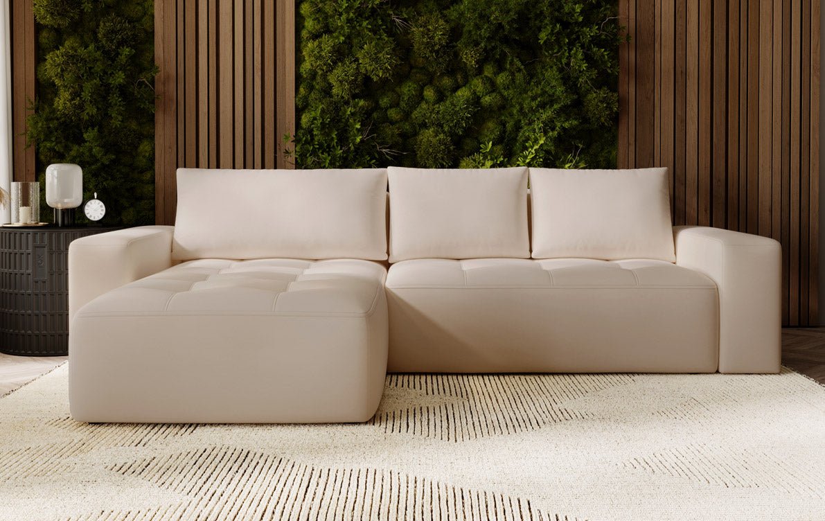 Designer Nordic Velvet Sofa with Sleeper Function and Storage