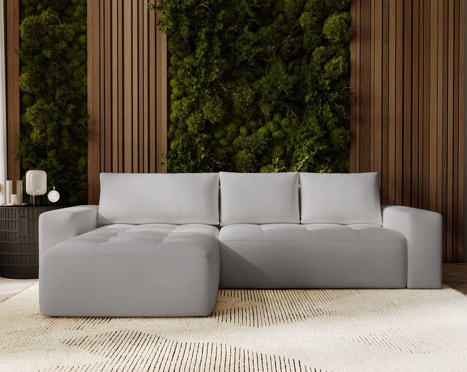 Designer Nordic Velvet Sofa with Sleeper Function and Storage
