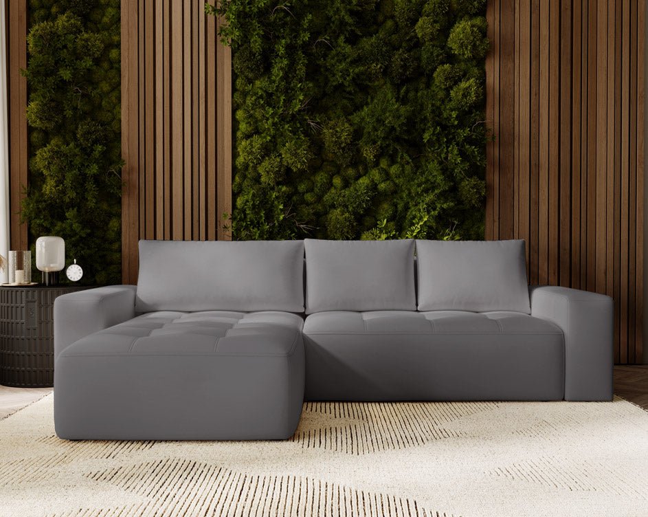 Designer Nordic Velvet Sofa with Sleeper Function and Storage