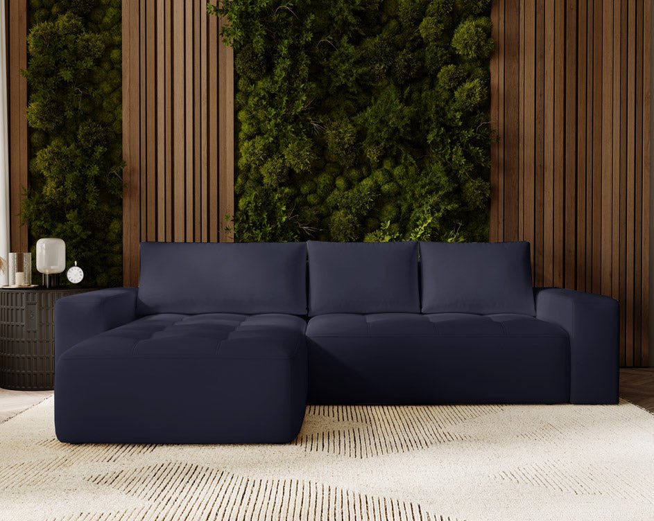 Designer Nordic Velvet Sofa with Sleeper Function and Storage