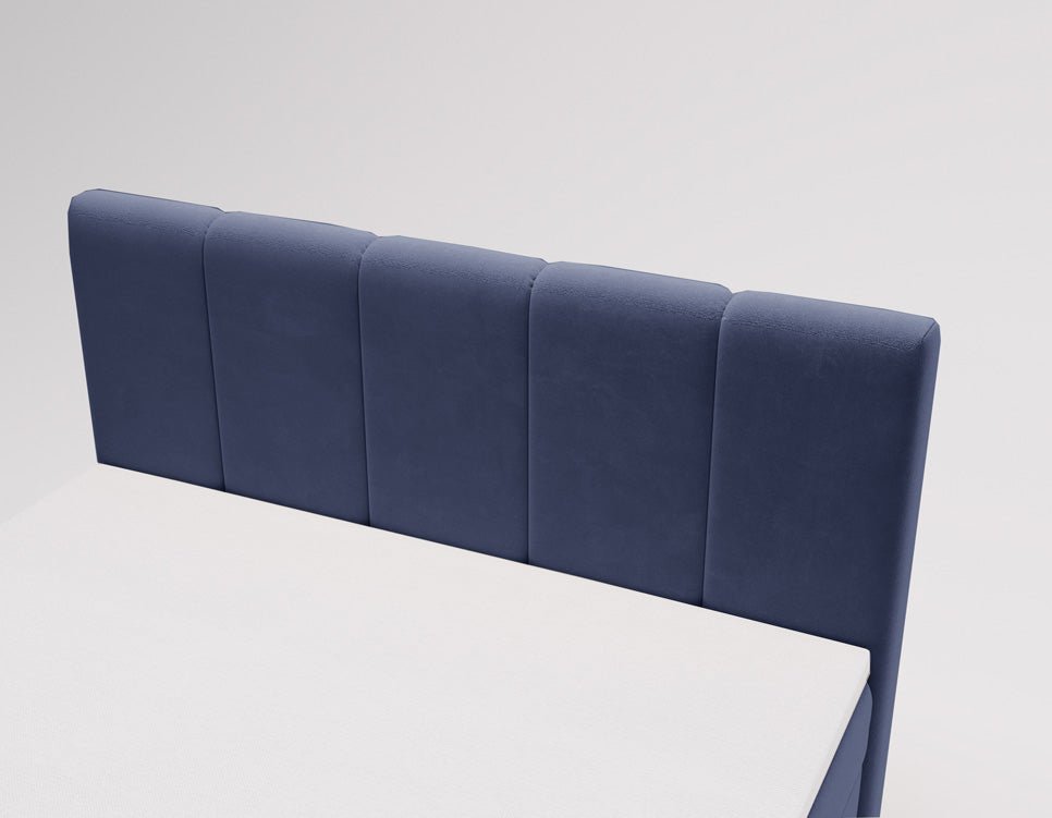 Box spring bed Bergamo velvet with storage