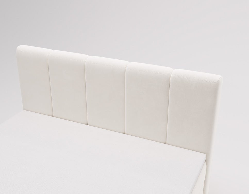 Box spring bed Bergamo velvet with storage