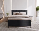 Lumière Box Spring Bed in Velvet with Storage