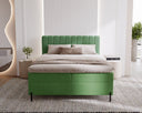 Lumière Box Spring Bed in Velvet with Storage