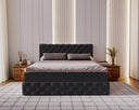 Eden Box Spring Bed in Velvet with Storage