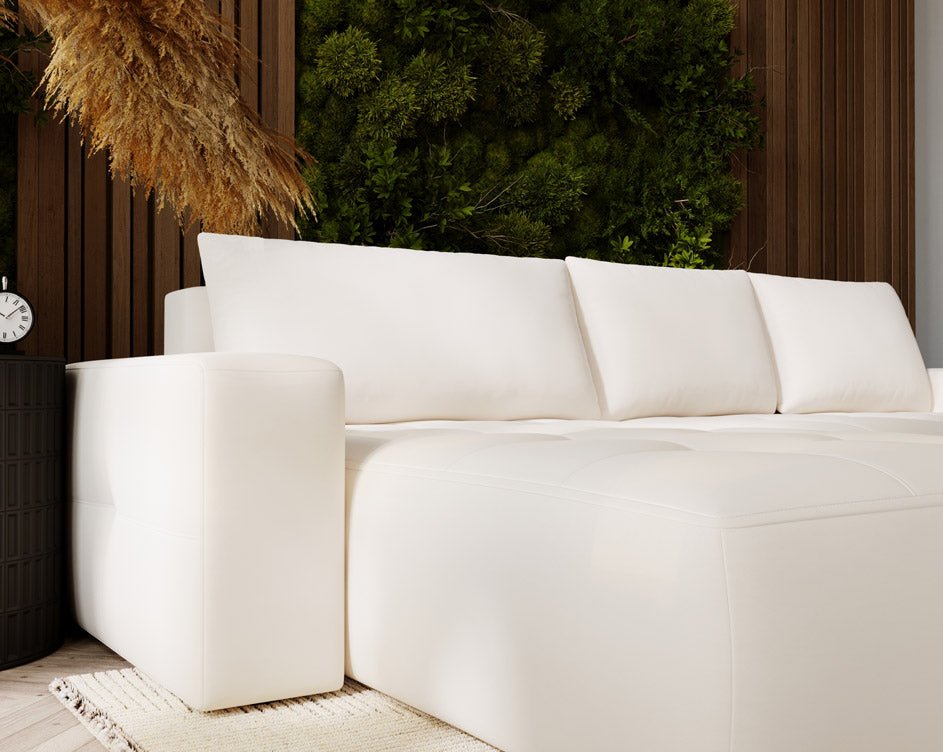 Designer Nordic Velvet Sofa with Sleeper Function and Storage