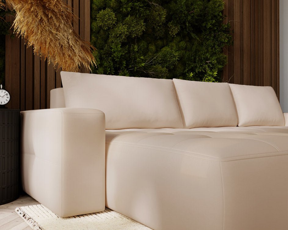 Designer Nordic Velvet Sofa with Sleeper Function and Storage