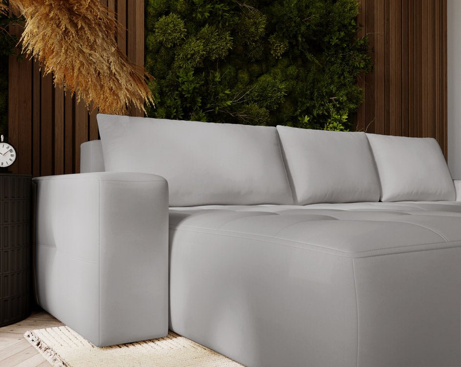 Designer Nordic Velvet Sofa with Sleeper Function and Storage