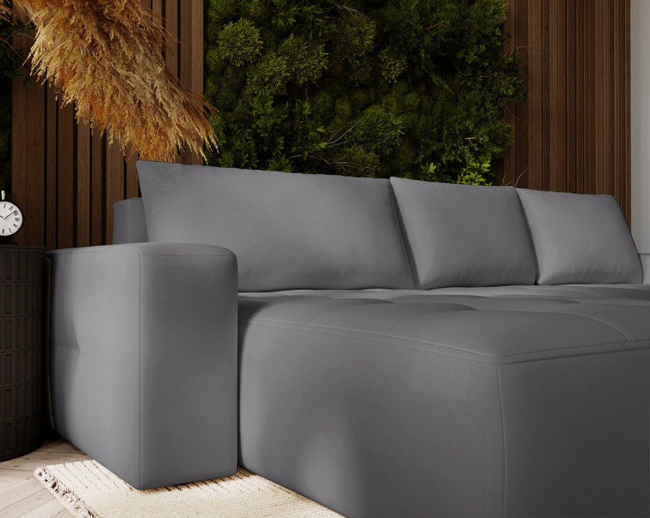 Designer Nordic Velvet Sofa with Sleeper Function and Storage
