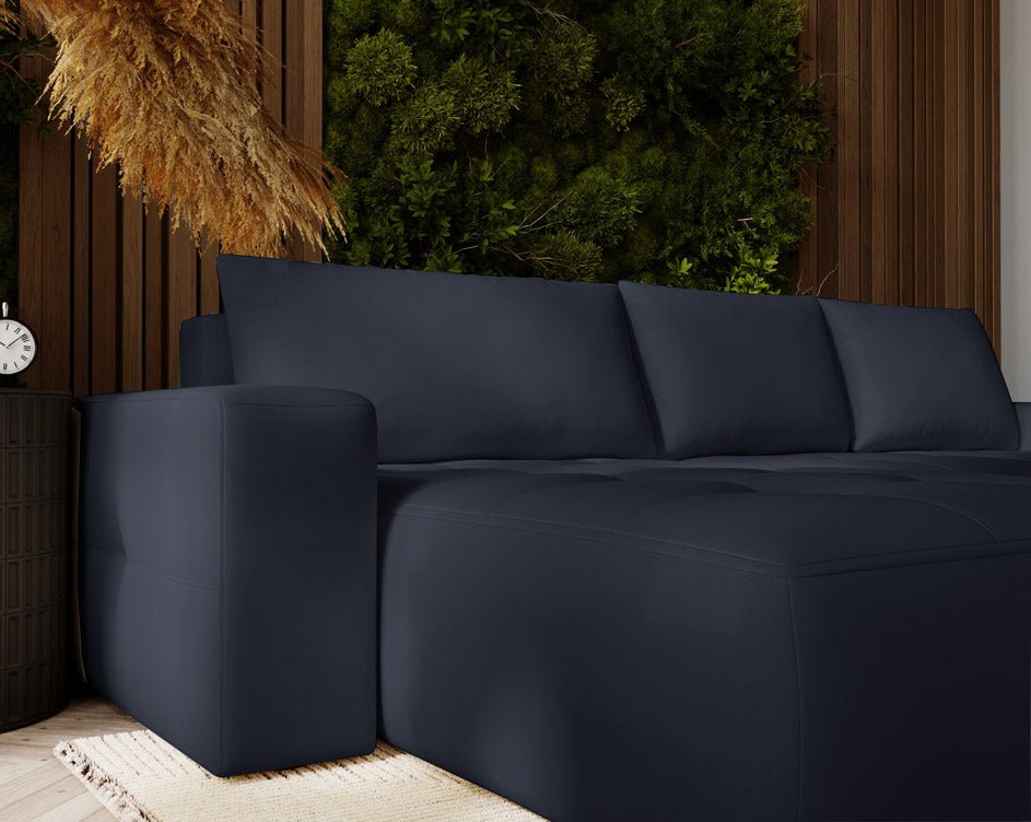 Designer Nordic Velvet Sofa with Sleeper Function and Storage