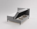 Lumière Box Spring Bed in Velvet with Storage