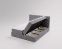 Eden Box Spring Bed in Velvet with Storage