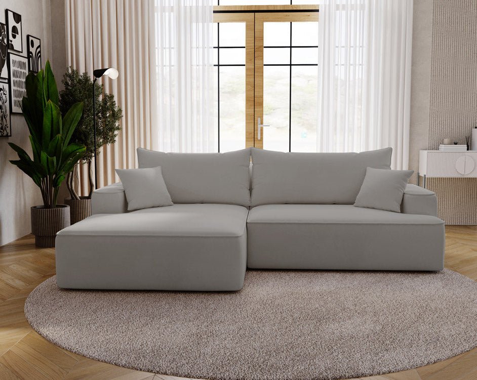 Designer Sofa Fresh in Velvet with Sleeper Function and Storage Space