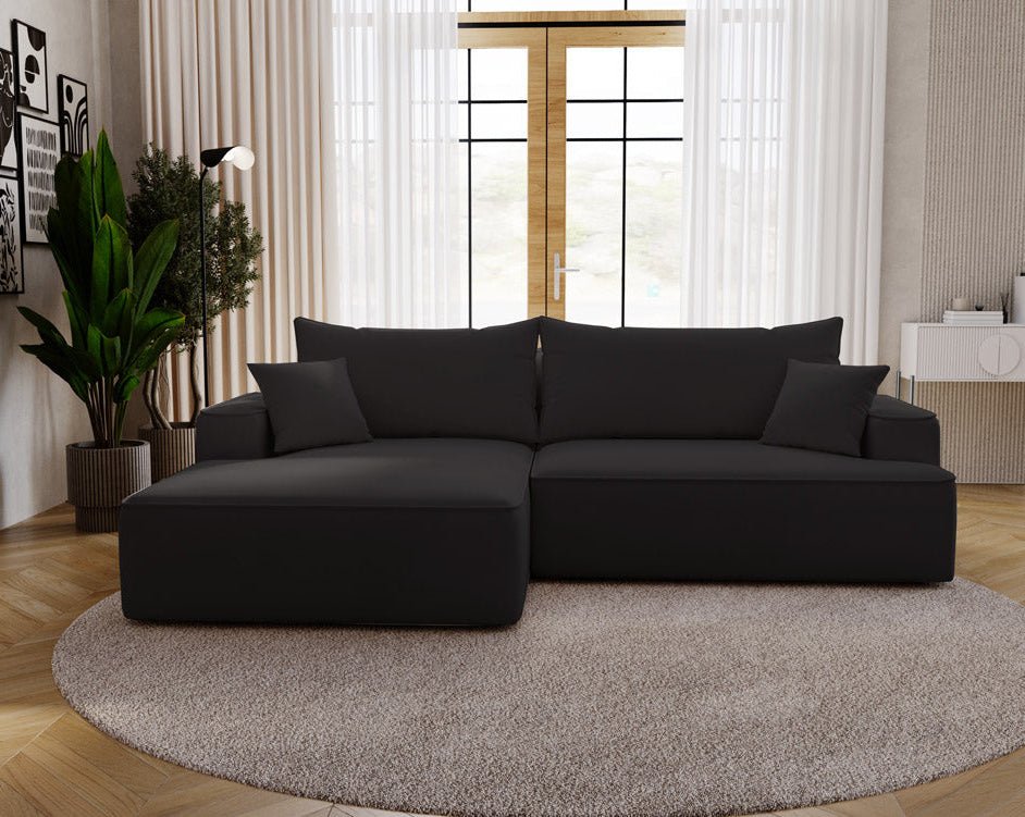 Designer Sofa Fresh in Velvet with Sleeper Function and Storage Space