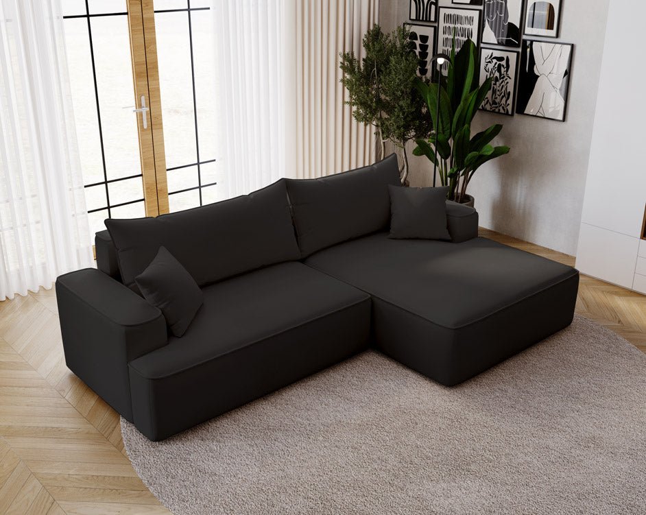 Designer Sofa Fresh in Velvet with Sleeper Function and Storage Space