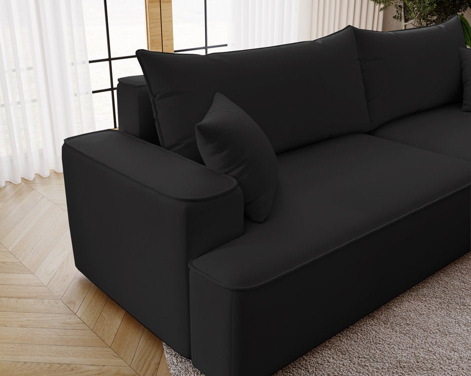 Designer Sofa Fresh in Velvet with Sleeper Function and Storage Space