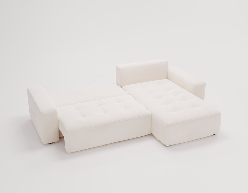 Designer Nordic Velvet Sofa with Sleeper Function and Storage