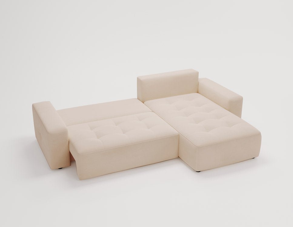 Designer Nordic Velvet Sofa with Sleeper Function and Storage