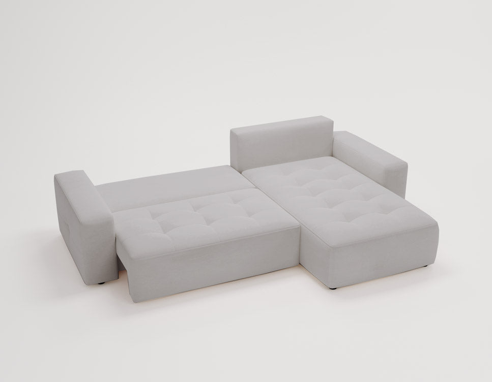 Designer Nordic Velvet Sofa with Sleeper Function and Storage