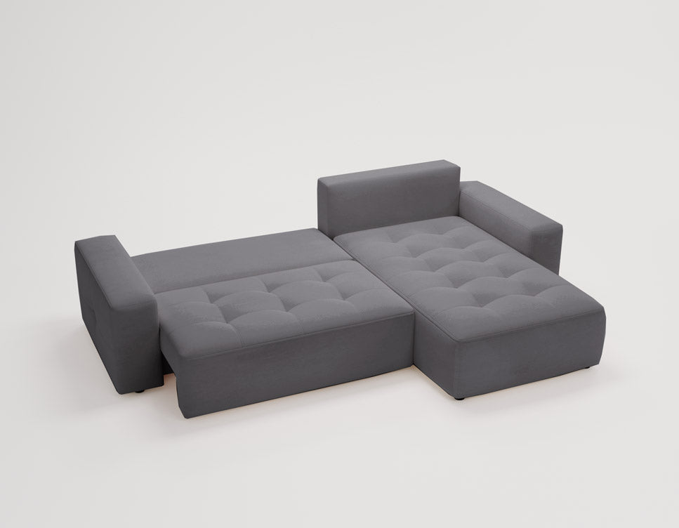 Designer Nordic Velvet Sofa with Sleeper Function and Storage