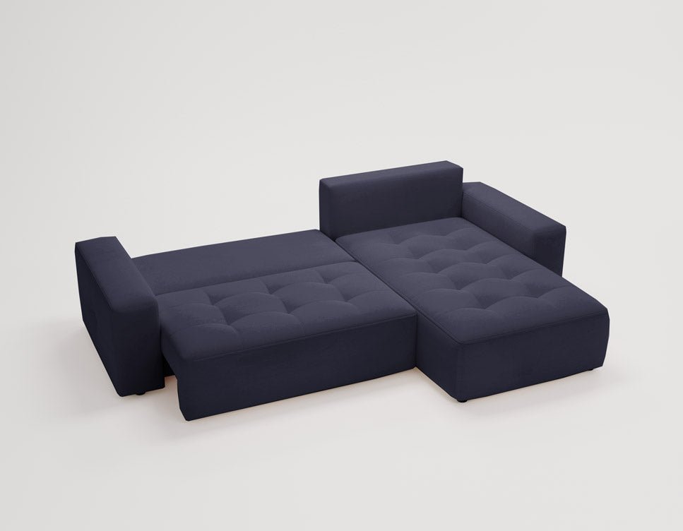 Designer Nordic Velvet Sofa with Sleeper Function and Storage