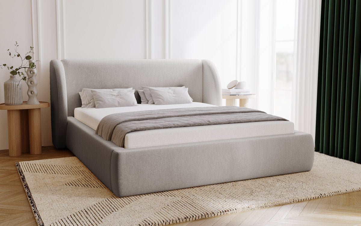 Designer Upholstered Bed Monaco in Velvet with Storage