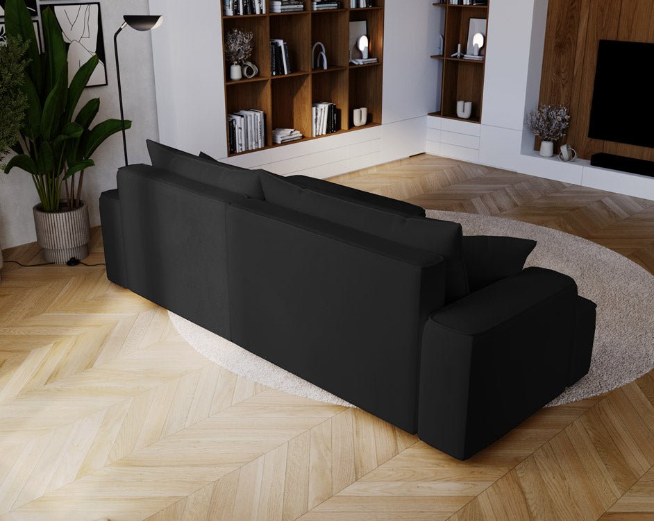 Designer Sofa Fresh in Velvet with Sleeper Function and Storage Space