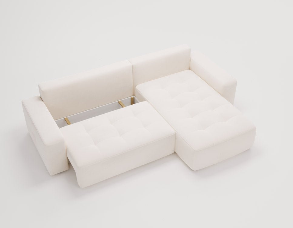 Designer Nordic Velvet Sofa with Sleeper Function and Storage