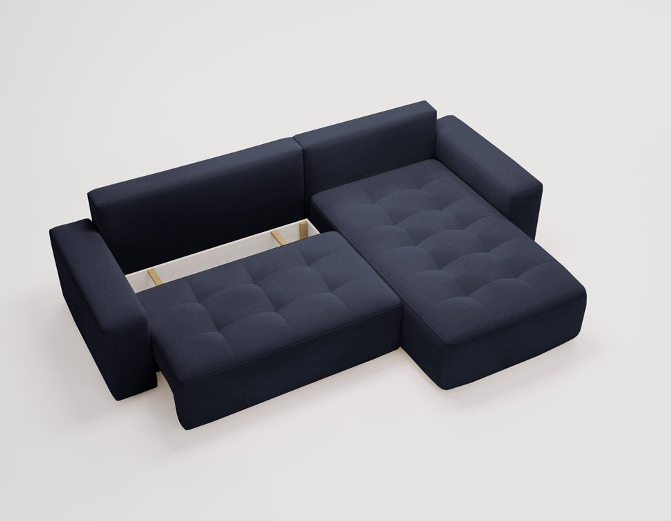 Designer Nordic Velvet Sofa with Sleeper Function and Storage