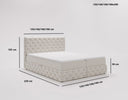 Eden Box Spring Bed in Velvet with Storage