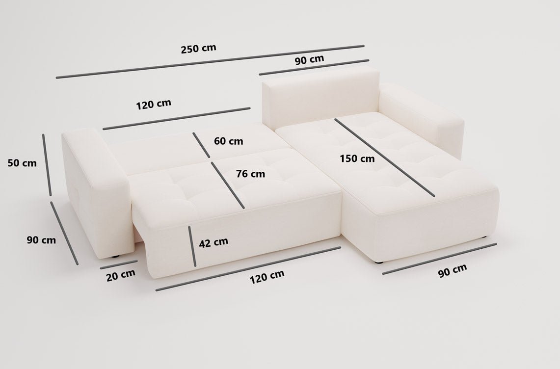 Designer Nordic Velvet Sofa with Sleeper Function and Storage