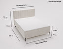 Lumière Box Spring Bed in Velvet with Storage