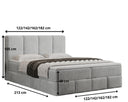 Box spring bed Venice velvet with storage