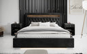 Designer Upholstered Bed Ida incl. RGB, USB, and Storage