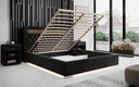 Designer Upholstered Bed Ida incl. RGB, USB, and Storage