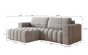 Designer corner sofa Tirina with sleeping function