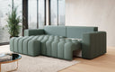 Designer corner sofa Tirina with sleeping function