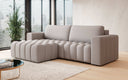 Designer corner sofa Tirina with sleeping function