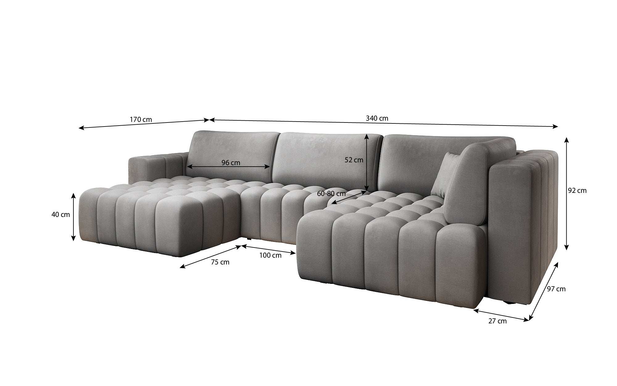 Designer Sofa Carla with Sleep Function