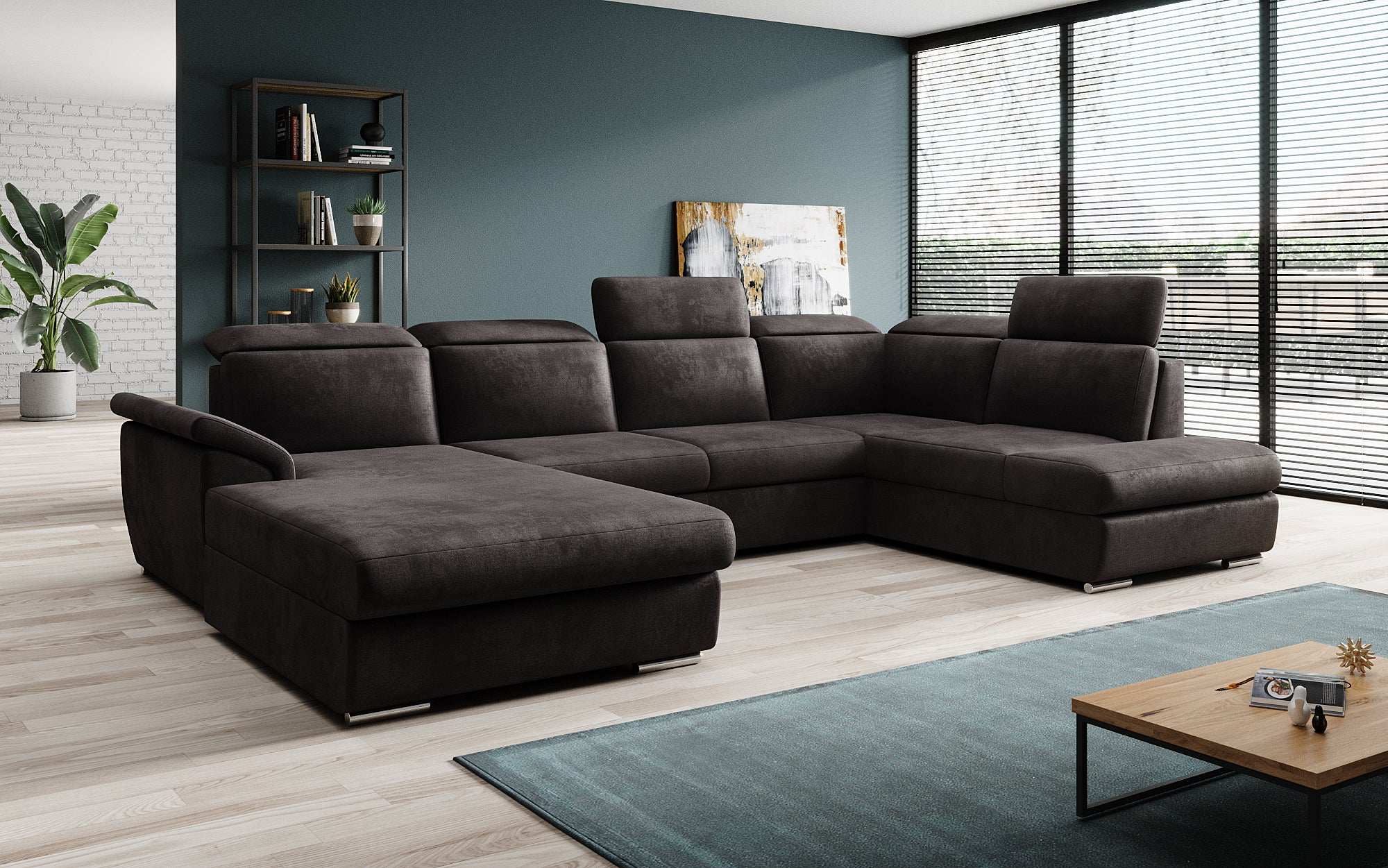 Designer Sofa Emiliano with Sleeping and Folding Function