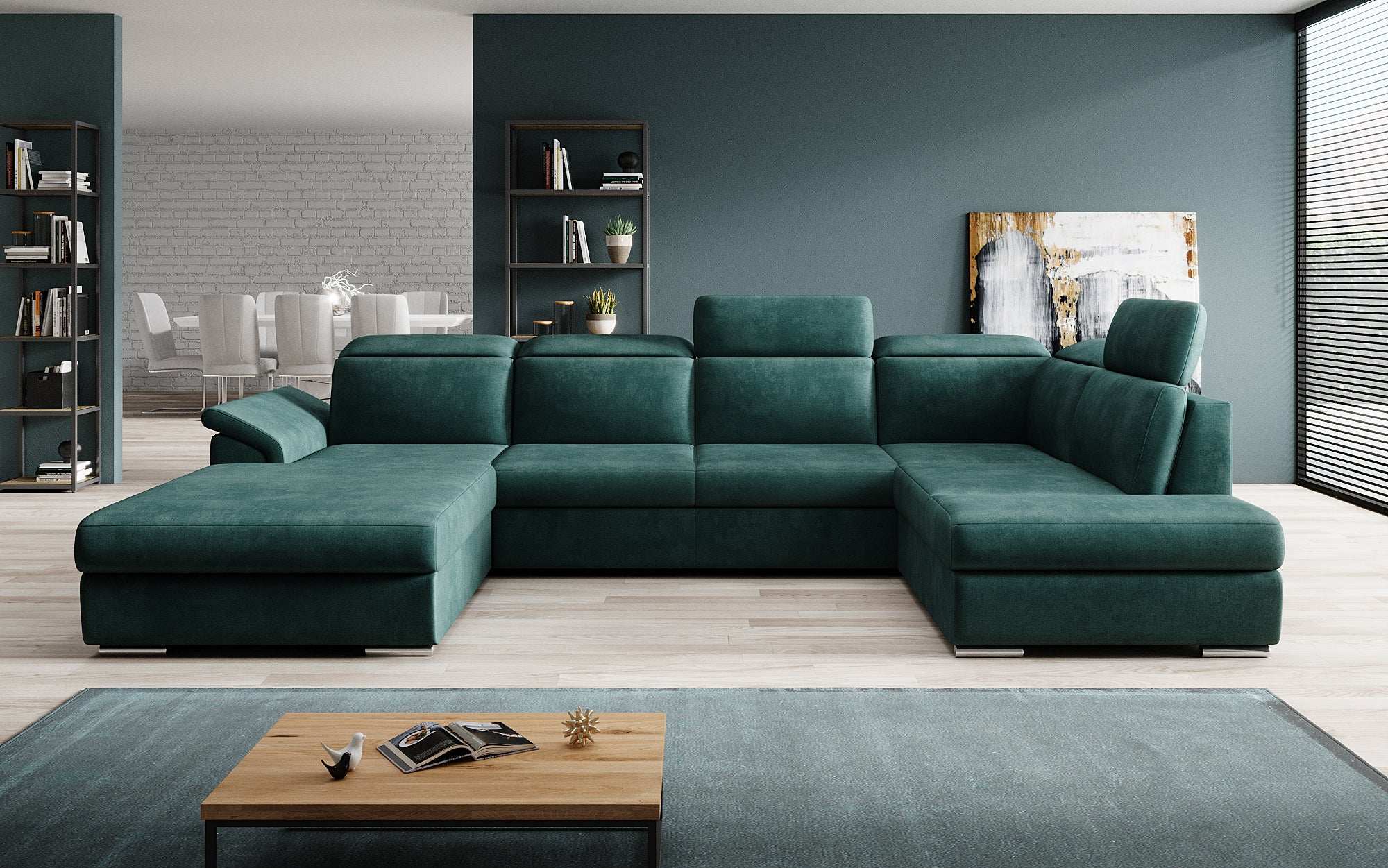 Designer Sofa Emiliano with Sleeping and Folding Function