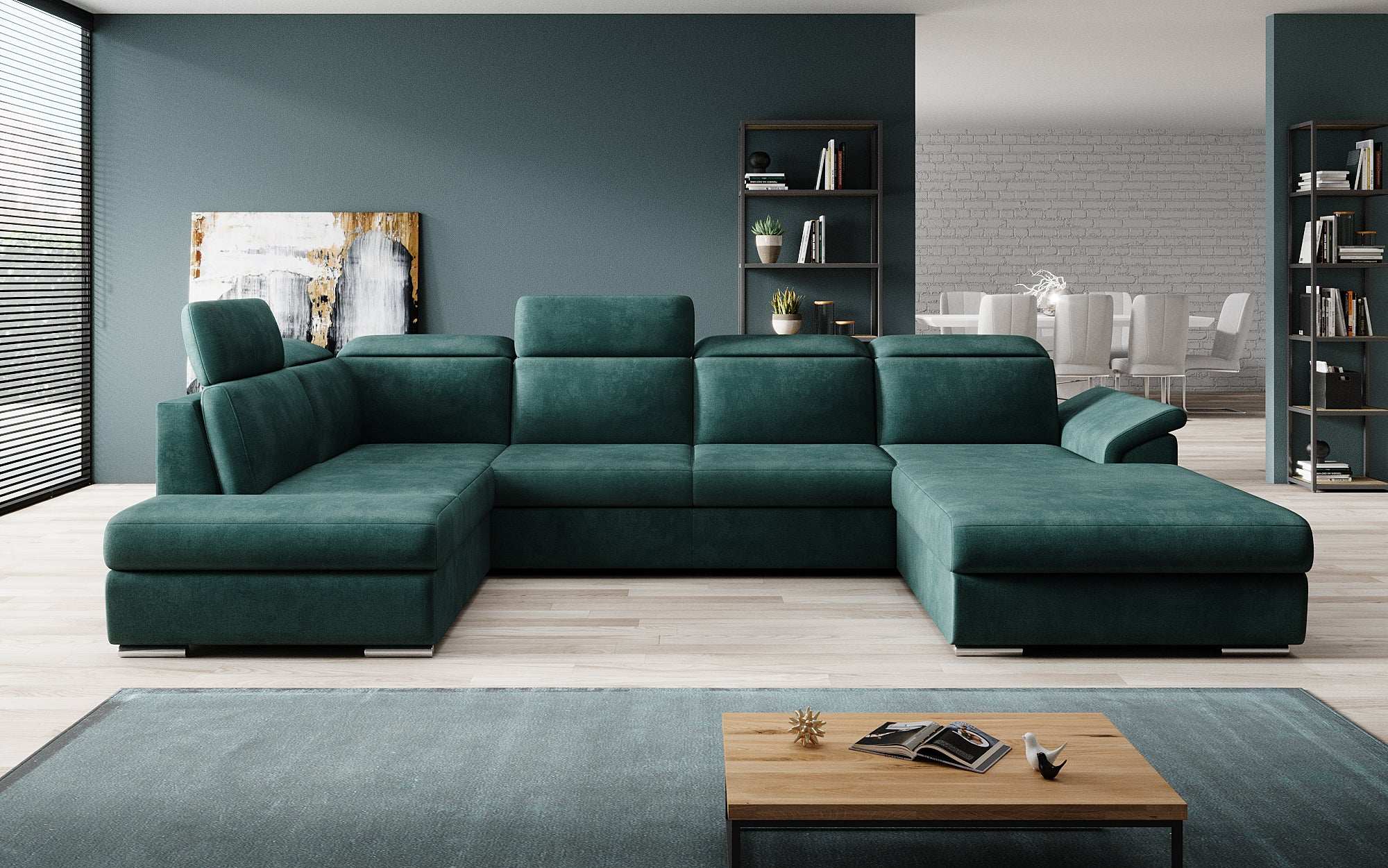Designer Sofa Emiliano with Sleeping and Folding Function
