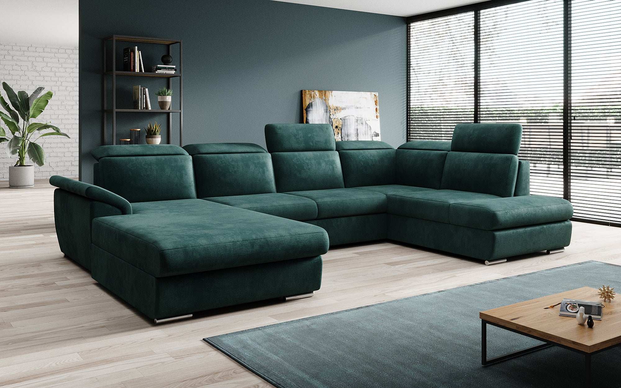 Designer Sofa Emiliano with Sleeping and Folding Function