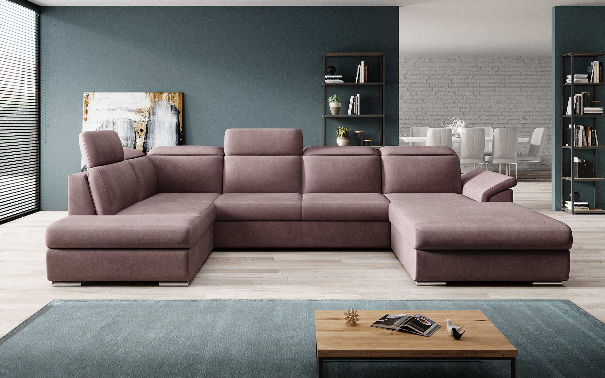 Designer Sofa Emiliano with Sleeping and Folding Function