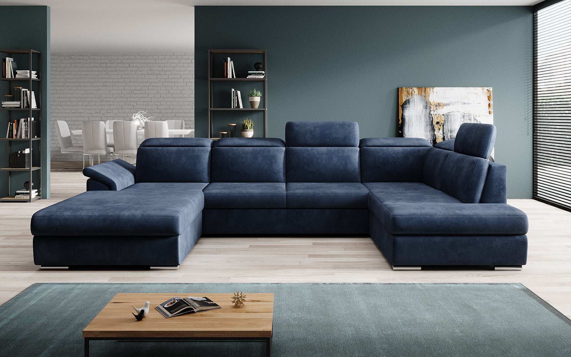 Designer Sofa Emiliano with Sleeping and Folding Function