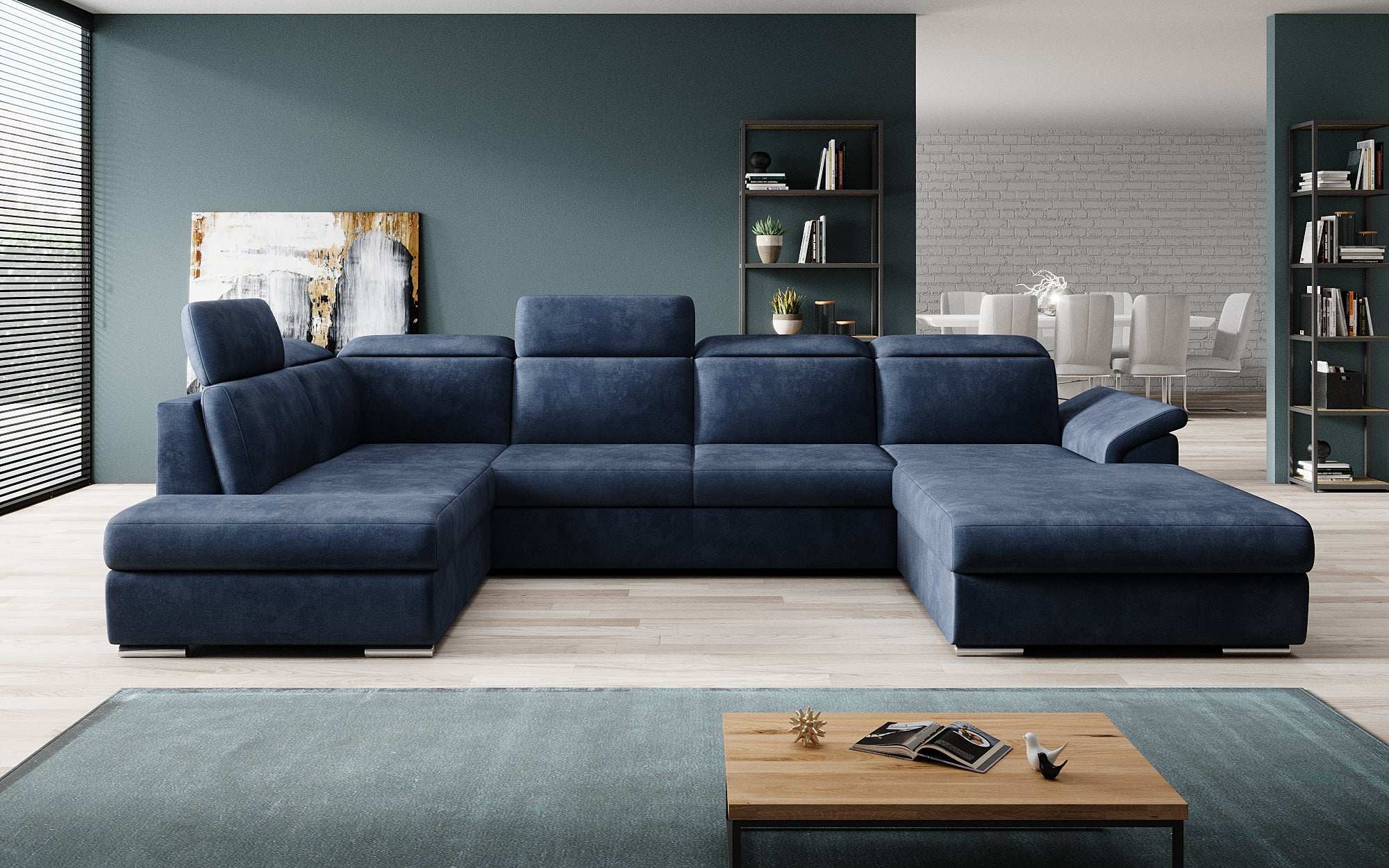 Designer Sofa Emiliano with Sleeping and Folding Function