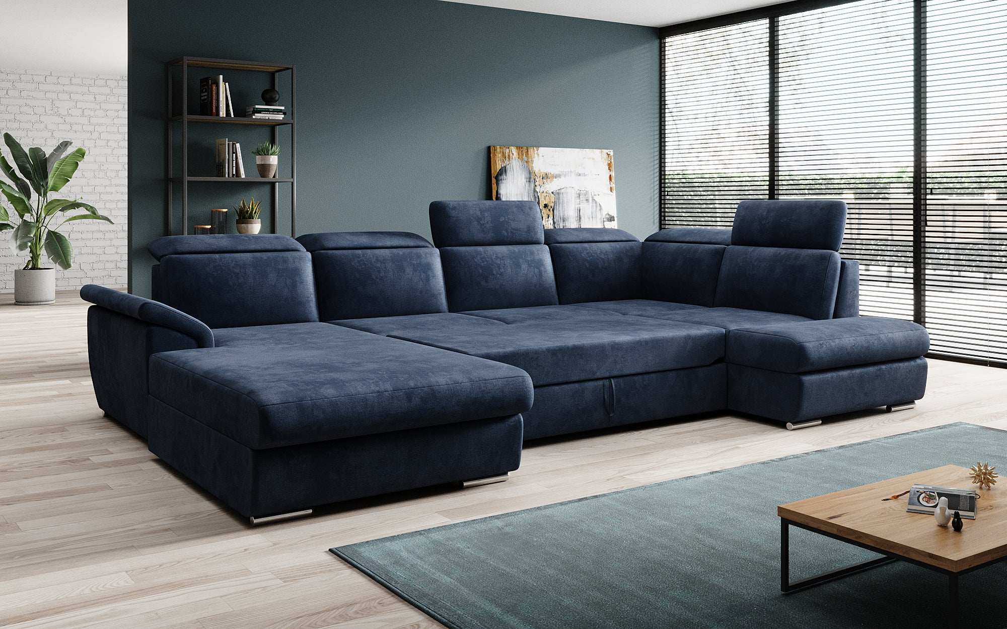 Designer Sofa Emiliano with Sleeping and Folding Function